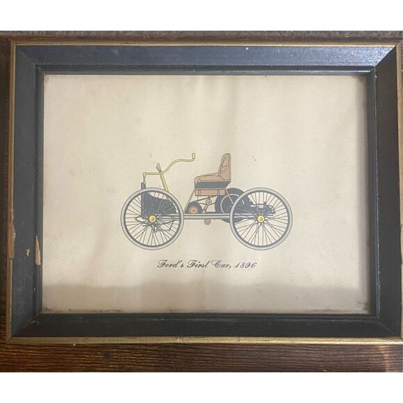 Vintage Antique Auto Reprints 5 Wood Frame Set 1 Mechanix Illustrated ‘51 Magazi - Picture 6 of 7